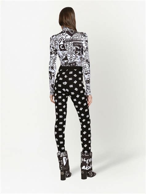 dolce gabbana logo leggings|dg sequin leggings.